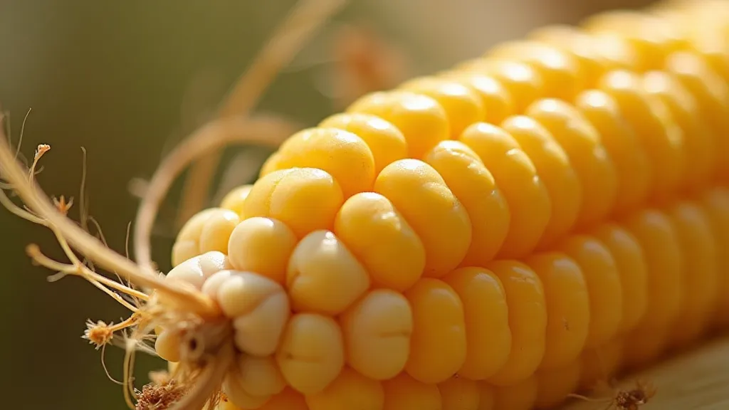 Ear of corn with browned silks