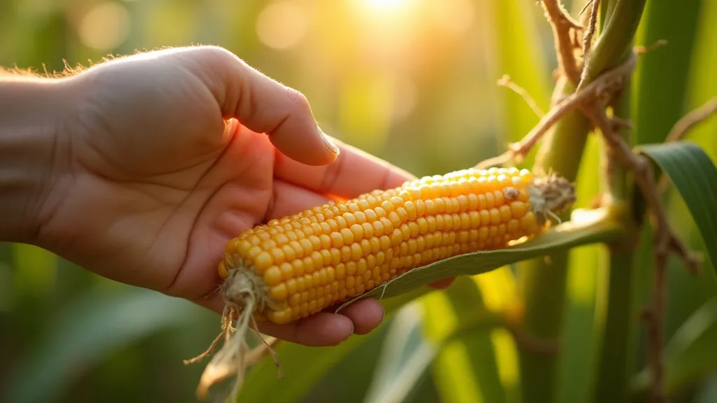 Harvesting heirloom corn
