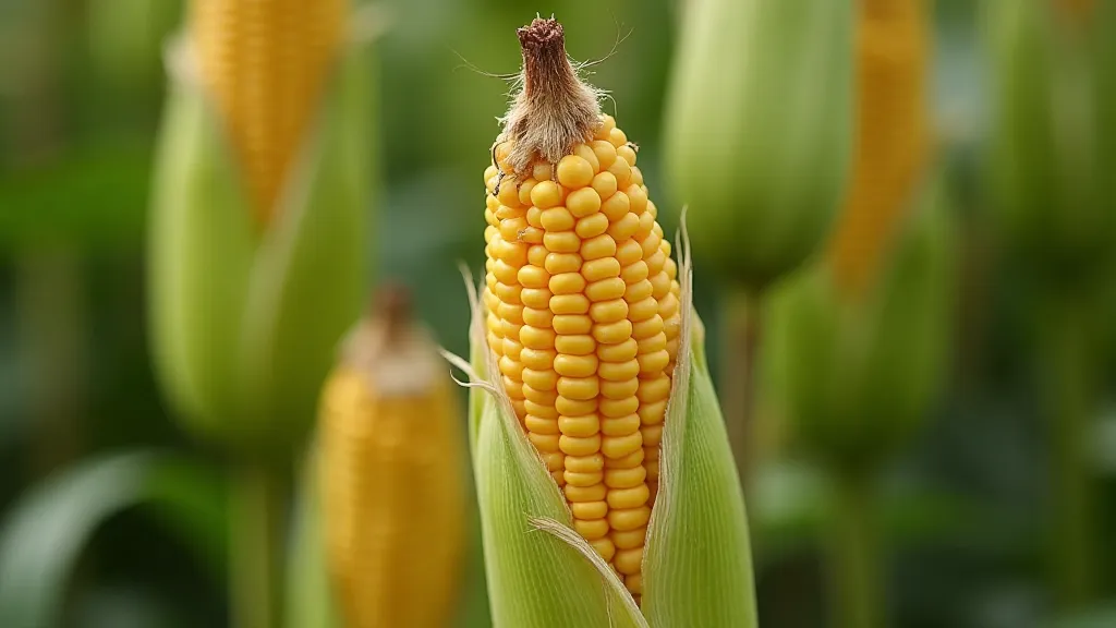 Ripe ear of heirloom corn