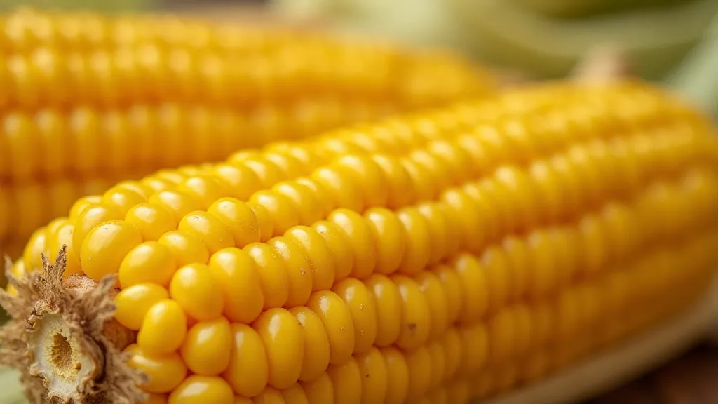 Ripe heirloom corn on the cob