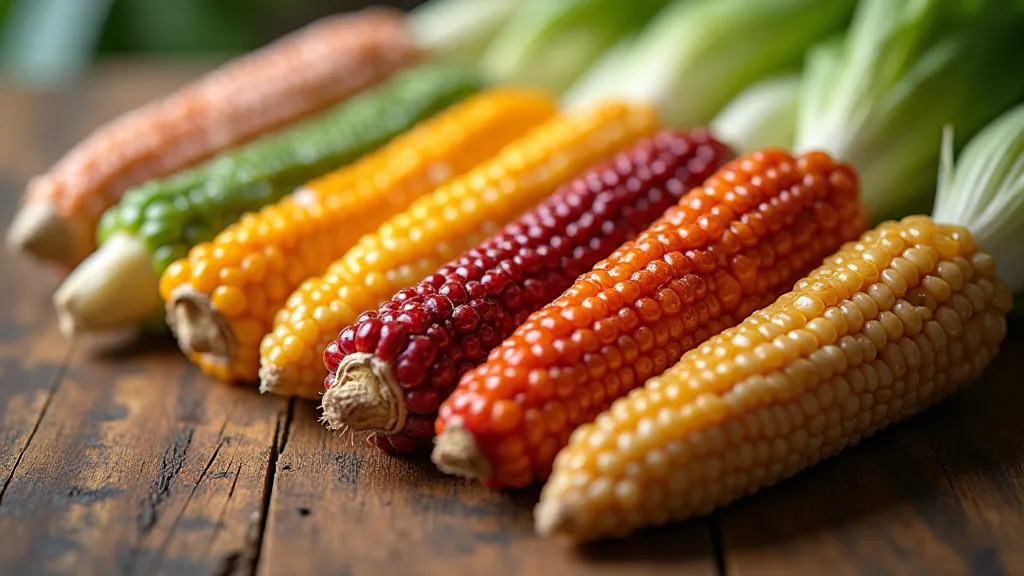 Selection of different heirloom corn varieties