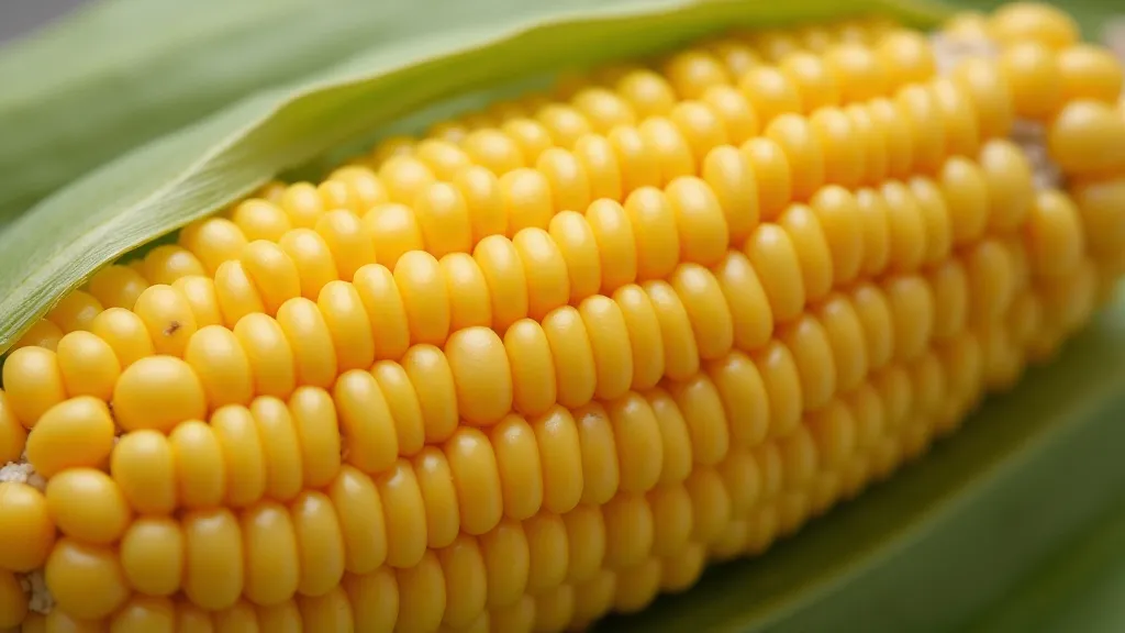 Partially filled ear of corn
