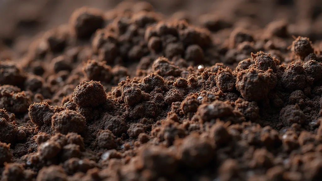 Rich soil mix with organic matter