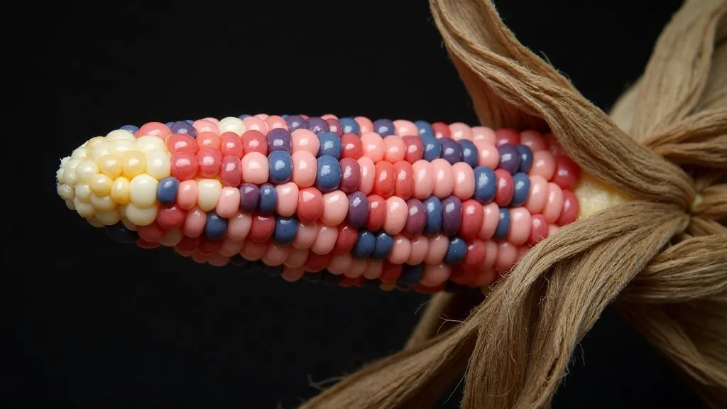 Ear of Wapsie Rainbow Corn